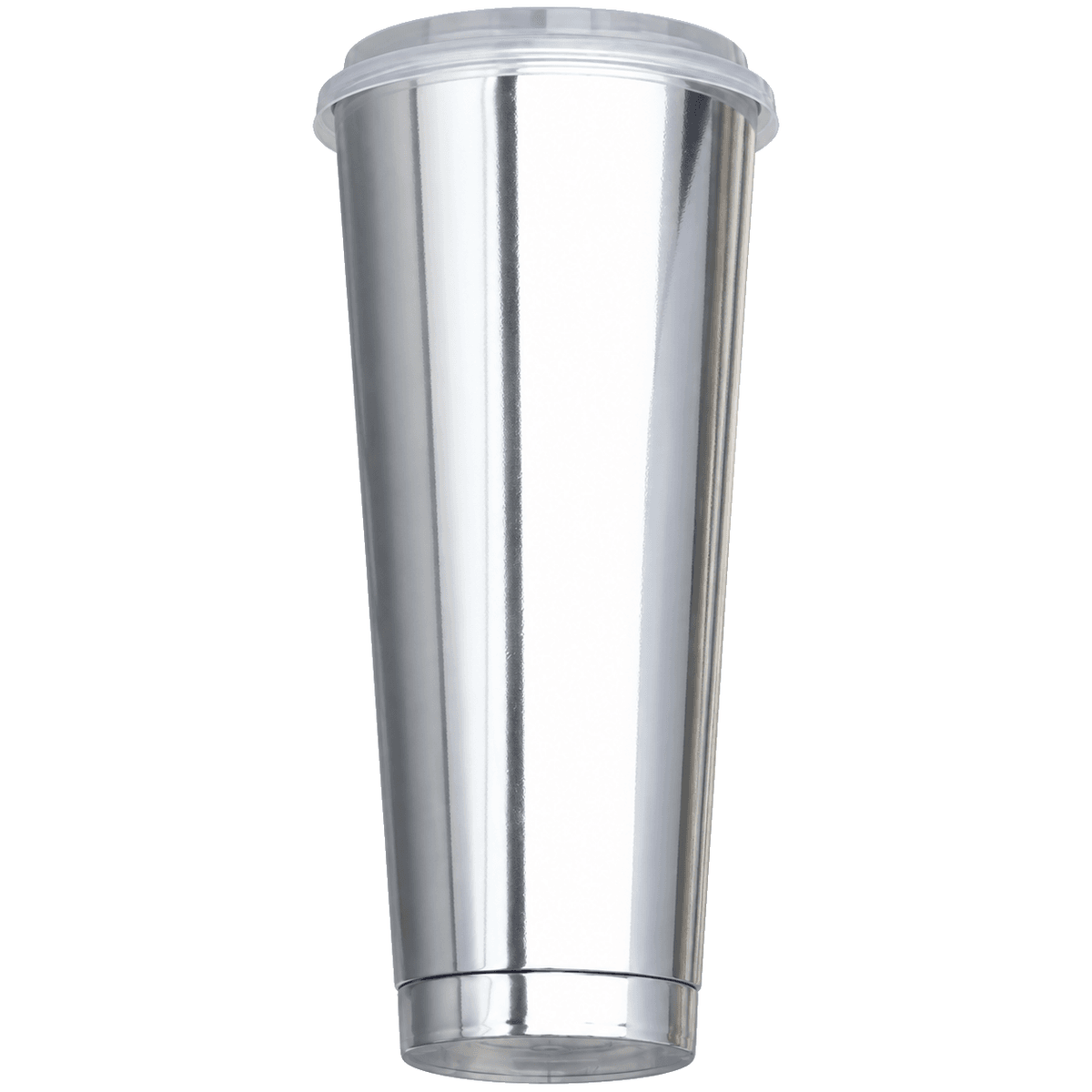 1000ml Bright Silver Film Cup Set with Clear Frosted Lid