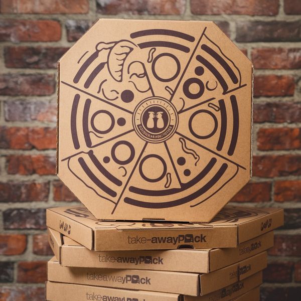 Custom Kraft Corrugated Pizza Box